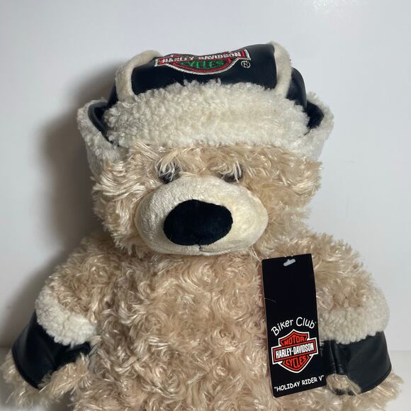 NWT Harley Davidson Biker Club Holiday Rider Teddy Bear Stuffed Animal Plush - Picture 4 of 8